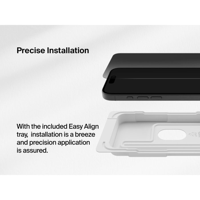 Belkin ScreenForce InvisiGlass AM Privacy pour iPhone 16 / 15 / 14 Pro OVA167hq