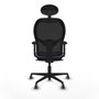 Piqueras y Crespo Chaise de Bureau avec Appui-tête Jorquera 2D036G1 Bleu ciel