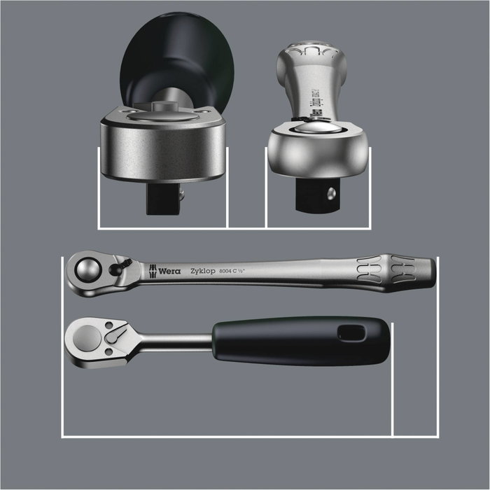 Wera Zyklop Metal Ratchet Set 8100 SA 8, 28 pièces, 1/4''