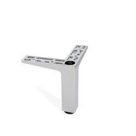 MAFOS Patte métallique Quadro en Zamak finition chrome brillant H90