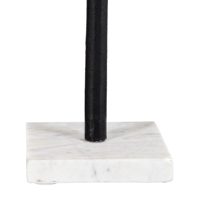 BigBuy Home Figurine Décorative Blanc Noir Aluminium Marbre 20 x 10 x 38 cm BigBuy Home Figurine Décorative Blanc Noir Aluminium Marbre 20 x 10 x 38 cm