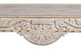 GINER Y COLOMER Table basse en bois de manguier sculptée à la main, style rustique élégant, finition blanc vieilli, 110 x 60 x 46 cm