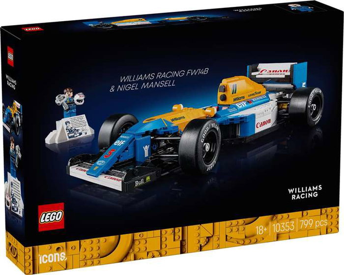 LEGO Icons Williams Racing FW14B et Nigel Mansell