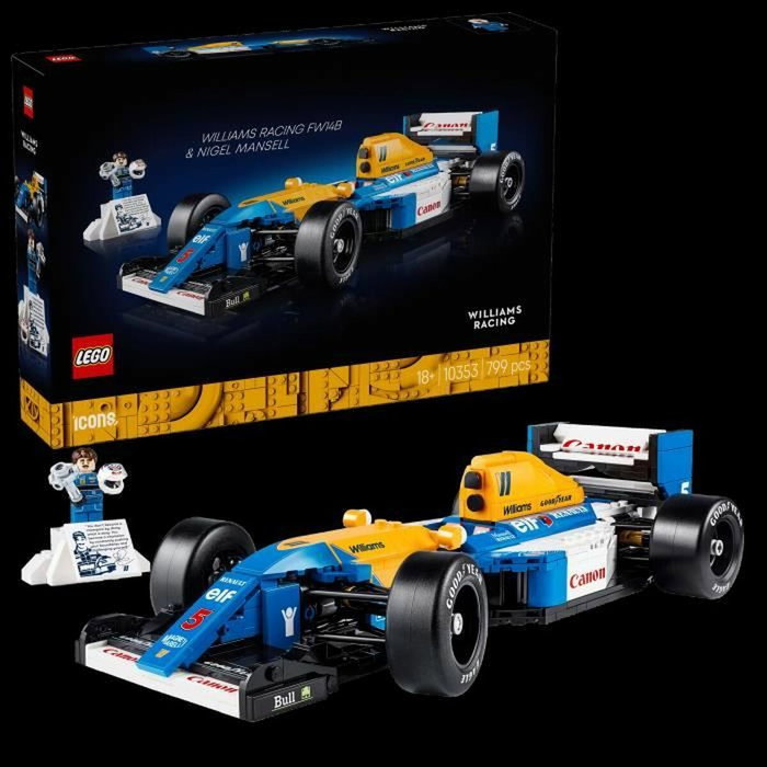 LEGO Icons Williams Racing FW14B et Nigel Mansell
