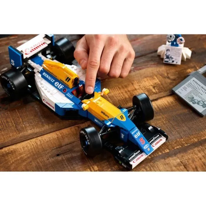 Lego Icons 10353 - Williams Racing FW14B et Nigel Mansell, Voiture de course F1 pour adulte, Construction pour adultes