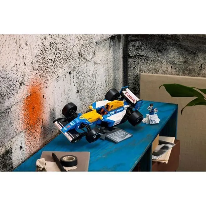 Lego Icons 10353 - Williams Racing FW14B et Nigel Mansell, Voiture de course F1 pour adulte, Construction pour adultes