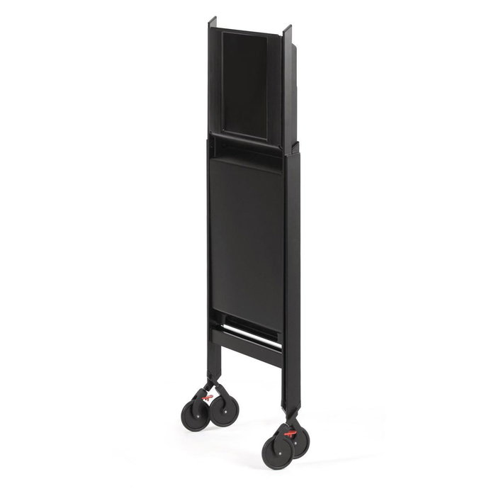 Alessi Plico Chariot Pliable en Acier et Résine Noir Alessi Plico Chariot Pliable en Acier et Résine Noir