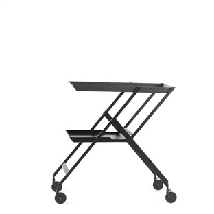 Alessi Plico Chariot Pliable en Acier et Résine Noir Alessi Plico Chariot Pliable en Acier et Résine Noir