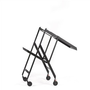 Alessi Plico Chariot Pliable en Acier et Résine Noir Alessi Plico Chariot Pliable en Acier et Résine Noir