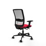PIQUERAS Y CRESPO Chaise Haches Synchrone/Traslack Rouge Maille Blanc Accoudoirs 2D