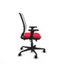 PIQUERAS Y CRESPO Chaise Haches Synchrone/Traslack Rouge Maille Blanc Accoudoirs 2D
