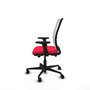 PIQUERAS Y CRESPO Chaise Haches Synchrone/Traslack Rouge Maille Blanc Accoudoirs 2D