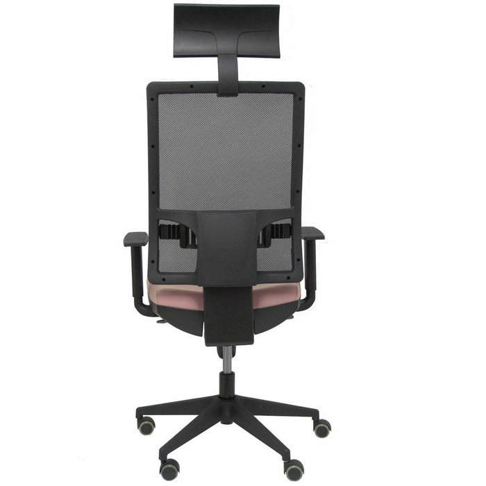 Piqueras y Crespo Chaise de bureau Horna, mécanisme synchro, rose pálido et noir, avec appui-tête et accoudoirs 1D Piqueras y Crespo Chaise de bureau Horna, mécanisme synchro, rose pálido et noir, avec appui-tête et accoudoirs 1D