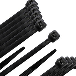 WOLFPACK LINEA PROFESIONAL Colliers de serrage en nylon noir 7,5 x 360 mm (Pack de 100)