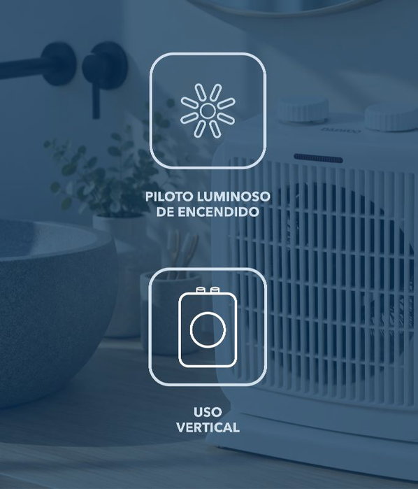 DAEWOO Calefactor d'air oscillant 1800-2000W