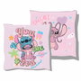 DISNEY Coussin Angel et Stitch - 38 x 38 cm - Velours peluche (Velboa)