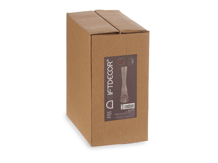 GIFTDECOR Vase Concave en Cristal Transparent Petit GIFTDECOR Vase Concave en Cristal Transparent Petit