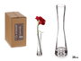 GIFTDECOR Vase Concave en Cristal Transparent Petit