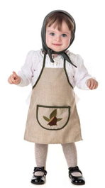 Creaciones Llopis Déguisement Castañera Beige Feuilles-Châtaigne Taille 12 Mois