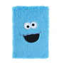 ERIK - Cahier A5 premium avec couverture en peluche à l'effigie de Cookie Monster (Barrio Sésamo / Sesame Street)