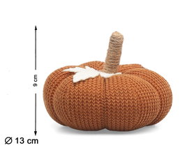 Atosa Citrouille de Décoration Tressée Orange 13cm