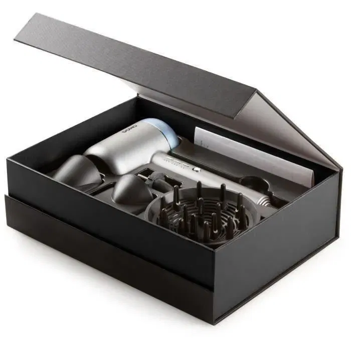 DOMO Seche-cheveux DO2135HD - Puissance 1800W, 3 niveaux chaleur et vitesse, ioniseur, moteur numerique