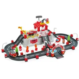 Ecoiffier Abrick 1349 Baril Circuit Pompiers - Jeu de Construction 18 Mois - Camion de Pompiers - Au Feu les Pompiers