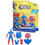 Hasbro Figure Articulée Captain America Marvel Avengers F9341 avec 4 Accessoires (Jetpack, Gant, Lanceur de Boucliers) - À Partir de 4 Ans - Multilingue