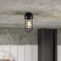 Kimil Lampa de Techo estilo industrial N-1075 - Plafonnier industriel noir avec douille E27 (sans ampoule) [OPV-525NOR1495]