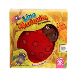 Tranjis games sl Lina la Mariquita sin Puntitos Jeu de société avec peluche et conte