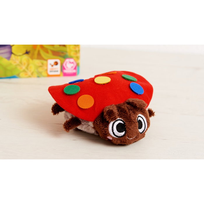 Tranjis Games SL Jeu de Société Lina la Mariquita sans Points – Jeu Coopératif avec Peluche pour Enfants