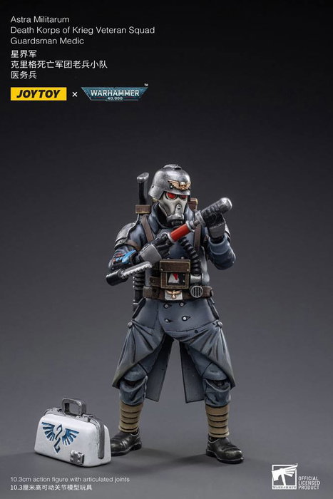 Joy Toy (CN) Warhammer 40k figurine 1/18 Death Korps of Krieg Veteran Squad Guardsman Medic 10 cm