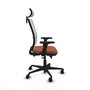Piqueras Y Crespo Haches Chaise de Bureau Marron et Blanc avec mécanisme Sincro/Traslack, Accoudoirs 2D et Appuie-tête 2D