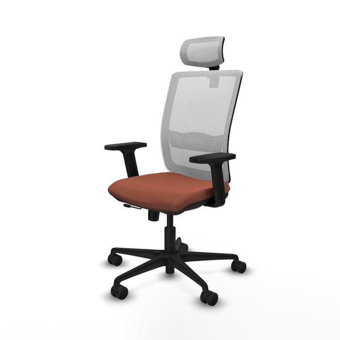 Piqueras Y Crespo Haches Chaise de Bureau Marron et Blanc avec mécanisme Sincro/Traslack, Accoudoirs 2D et Appuie-tête 2D Piqueras Y Crespo Haches Chaise de Bureau Marron et Blanc avec mécanisme Sincro/Traslack, Accoudoirs 2D et Appuie-tête 2D