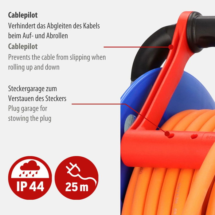 Enrouleur de câbles Brennenstuhl 25 m