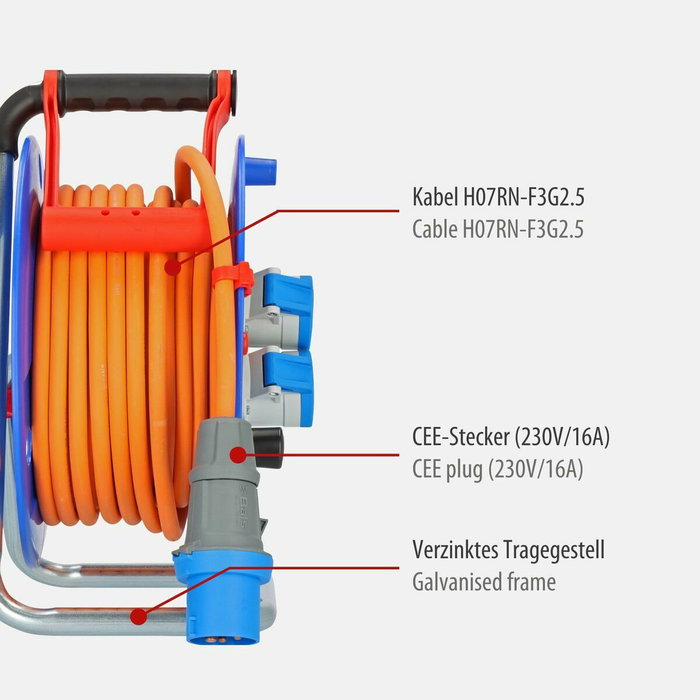 Enrouleur de câbles Brennenstuhl 25 m