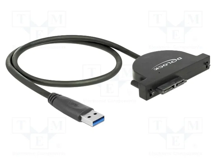 DELOCK Adaptateur USB vers Slim SATA femelle, USB A, 0,35m DELOCK Adaptateur USB vers Slim SATA femelle, USB A, 0,35m