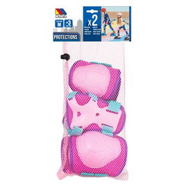 Molto Set de protections 6 pièces couleur rose Taille M - À partir de 3 ans