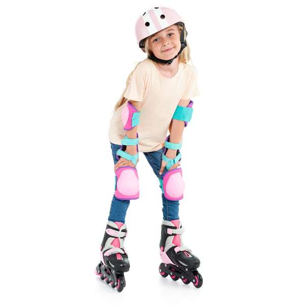 Molto Set de protections 6 pièces couleur rose Taille M - À partir de 3 ans