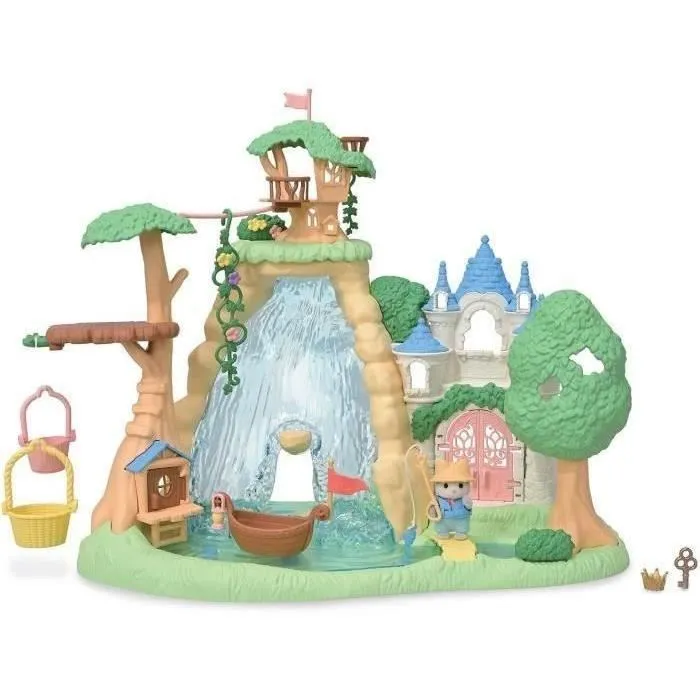 Sylvanian Families - Figurine et Maison Arbre avec Cascade, Bateau, Château et Trésor - Réf. 5761 - Pour Enfants Sylvanian Families - Figurine et Maison Arbre avec Cascade, Bateau, Château et Trésor - Réf. 5761 - Pour Enfants