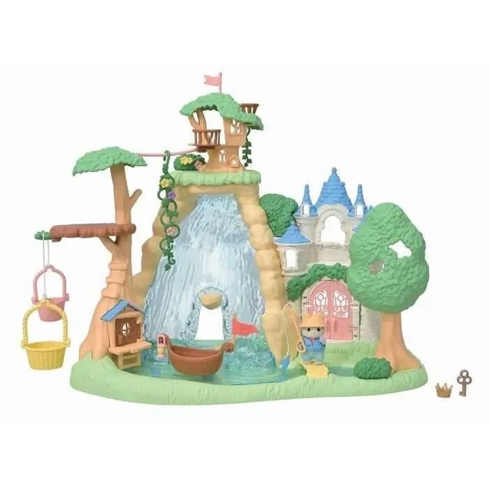 Sylvanian Families - Figurine et Maison Arbre avec Cascade, Bateau, Château et Trésor - Réf. 5761 - Pour Enfants Sylvanian Families - Figurine et Maison Arbre avec Cascade, Bateau, Château et Trésor - Réf. 5761 - Pour Enfants