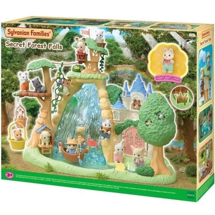 Sylvanian Families - Figurine et Maison Arbre avec Cascade, Bateau, Château et Trésor - Réf. 5761 - Pour Enfants Sylvanian Families - Figurine et Maison Arbre avec Cascade, Bateau, Château et Trésor - Réf. 5761 - Pour Enfants