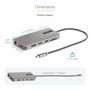 Hub USB Startech 154B-USBC-MULTIPORT Gris 100 W