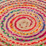 BigBuy Home Tapis 120 x 120 x 1 cm Multicolore Jute