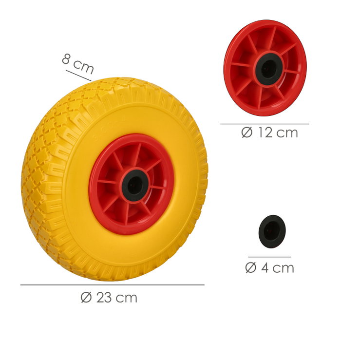 WOLFPACK LINEA PROFESIONAL Roue chariot sacs massifs, jante plastique 20 mm WOLFPACK LINEA PROFESIONAL Roue chariot sacs massifs, jante plastique 20 mm