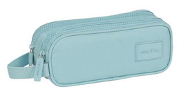 Safta Basic Portatodo Double - Boîte de rangement bleue, 21 x 8 x 6 cm, pour enfants à partir de 3 ans