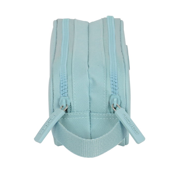 Safta Trousse Fourre-Tout Double Bleu 21 x 8 x 6 cm
