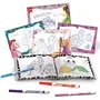 Liscianigiochi Kit École de Dessins Frozen - Feutres Parfumés pour Dessiner et Colorier - 4 Ardoises Effaçables - Guide Progressif - À Partir de 4 Ans