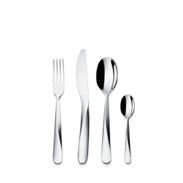 Alessi UNS03S24 - Couverts 24 pièces Giro en acier inoxydable 18/10 miroir - Design moderne par UNStudio
