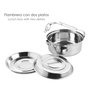 ORYX Fiambrera en acier inoxydable avec 2 assiettes Ø 16 cm